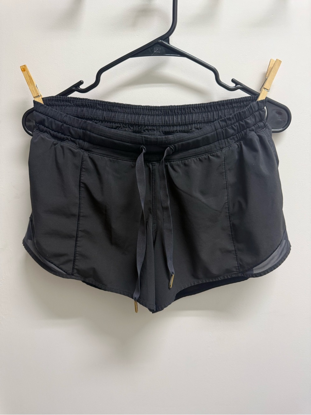 Lululemon Black Athletic Drawstring Shorts